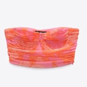 Zara TULLE CORSET TOP
